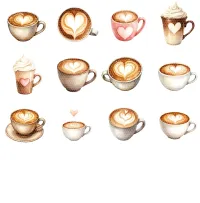 Cozy Coffee Latte Clipart PNG - Extended License – Image 2
