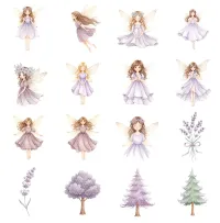 Whimsical Lavender Fairy Forest Clipart PNG - Personal Use License – Image 2