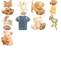 Football Animals Clipart PNG - Extended License – Image 2