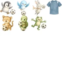 Soccer Animal Clipart PNG - Extended License – Image 2