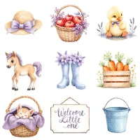 Cute Farm Animal Baby Clipart PNG - Personal Use License – Image 3