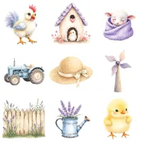 Cute Farm Animal Baby Clipart PNG - Personal Use License – Image 2
