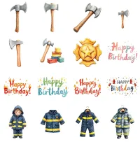 Cute Firefighter Kids Party Clipart PNG - Personal Use License – Image 2