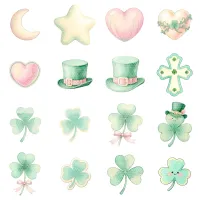 Cute Saint Patricks Day Kids Clipart PNG - Extended License – Image 5