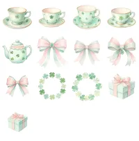 Cute Saint Patricks Day Kids Clipart PNG - Extended License – Image 7
