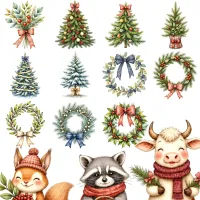 Cute Christmas Holiday Character Clipart PNG - Extended License – Image 5