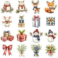 Cute Christmas Holiday Character Clipart PNG - Extended License – Image 4
