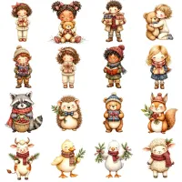 Cute Christmas Holiday Character Clipart PNG - Extended License – Image 3