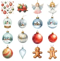 Cute Christmas Ornament Clipart PNG - Extended License – Image 2