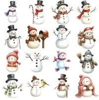 Cute Snowman Christmas Clipart PNG - Extended License – Image 2