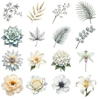 Elegant White Floral Clipart PNG - Personal Use License – Image 2