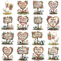 Whimsical Garden Duck Clipart PNG - Extended License – Image 3