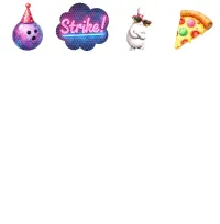 Neon Bowling Party Clipart PNG - Extended License – Image 4