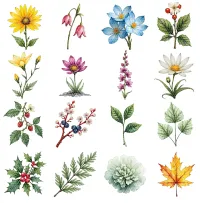 Wildflower Botanical Clipart PNG - Extended License – Image 2