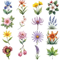 Canadian Wildflower Clipart PNG - Extended License – Image 2
