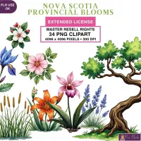 Canadian Wildflower Clipart PNG - Extended License – Image 1