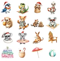 Tropical Christmas Animal Clipart PNG - Extended License – Image 2
