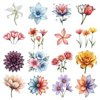 Colorful Floral Garden Clipart PNG - Personal Use License – Image 2