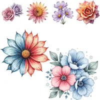 Colorful Floral Garden Clipart PNG - Personal Use License – Image 3