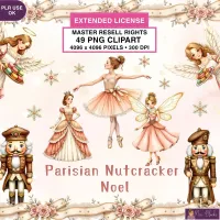 Christmas Ballet Nutcracker Clipart PNG - Extended License – Image 1