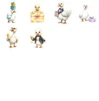 Goose Party Animal Clipart PNG - Extended License – Image 4
