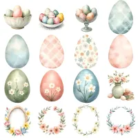 Pastel Easter Bunny Clipart PNG - Extended License – Image 5