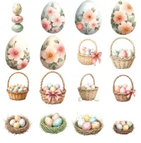Pastel Easter Bunny Clipart PNG - Extended License – Image 4