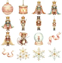 Pastel Christmas Nutcracker Clipart PNG - Extended License – Image 3