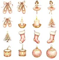 Pastel Christmas Nutcracker Clipart PNG - Extended License – Image 2