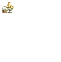Patchwork Easter Chicken Clipart PNG - Extended License – Image 5