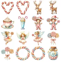 Peppermint Christmas Clipart PNG - Extended License – Image 2