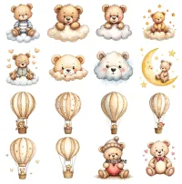 Playful Teddy Bear Clipart PNG - Extended License – Image 2