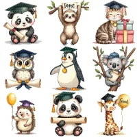 Graduation Animals Clipart PNG - Extended License – Image 4