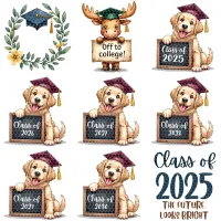 Graduation Animals Clipart PNG - Extended License – Image 7