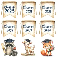 Graduation Animals Clipart PNG - Extended License – Image 3