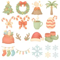 Christmas Dinosaur Clipart PNG - Extended License – Image 3
