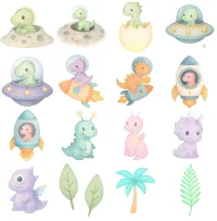 Space Dinosaur Clipart PNG - Extended License – Image 3