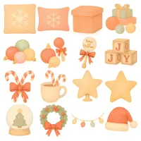 Christmas Dinosaur Joy Clipart PNG - Extended License – Image 3