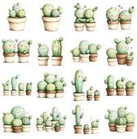 Cute Cactus Love Clipart PNG - Extended License – Image 5