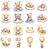 Rainbow Teddy Bear Clipart PNG - Extended License – Image 2