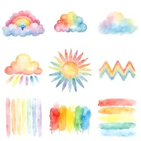 Rainbow Whimsical Elements Clipart PNG - Personal Use License – Image 4