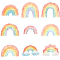 Rainbow Whimsical Elements Clipart PNG - Personal Use License – Image 2