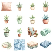 Cozy Reading Lifestyle Clipart PNG - Extended License – Image 4