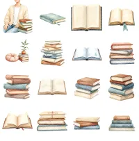 Cozy Reading Lifestyle Clipart PNG - Extended License – Image 2