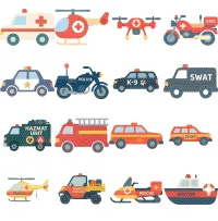 Emergency Rescue Vehicles Clipart PNG - Extended License – Image 2