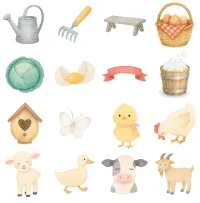 Farm Animal Homestead Clipart PNG - Personal Use License – Image 4