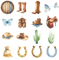 Western Cowboy Clipart PNG - Extended License – Image 3