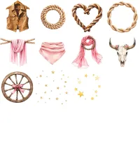 Western Cowgirl Clipart PNG - Extended License – Image 4