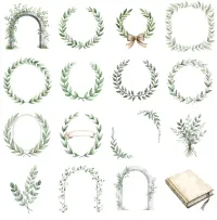 Academic Laurel Graduation Clipart PNG - Personal Use License – Image 2