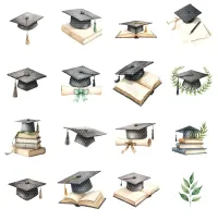 Academic Laurel Graduation Clipart PNG - Personal Use License – Image 4